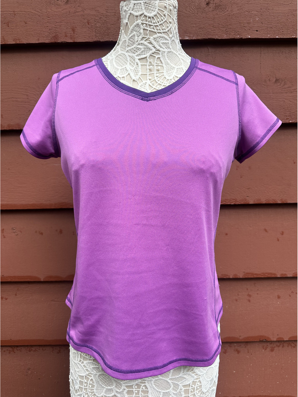 St John's Bay Purple Quick Dri Petite Active Shirt